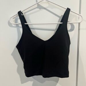 lululemon black crop top bra S